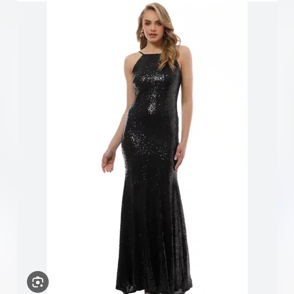 Theia Jessica gown in black sequins